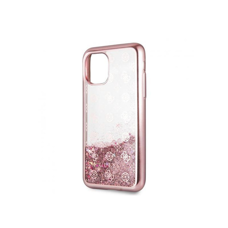 Guess 4G Peony Liquid Glitter - iPhone 11 Pro Case (pink)