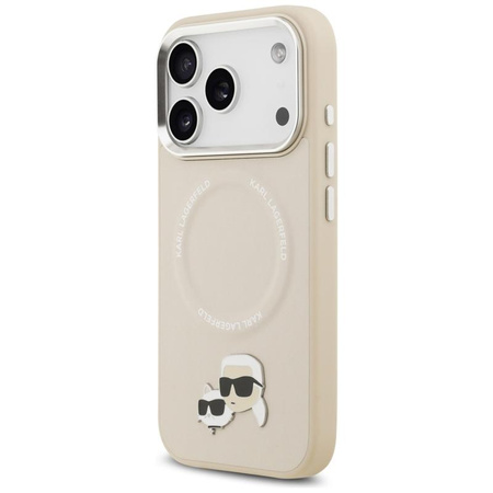 Karl Lagerfeld Karl & Choupette Pins MagSafe - Hülle für iPhone 17 Pro (beige)