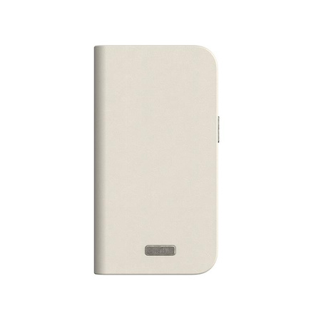 Moshi Overture MagSafe - Leather 3-in-1 iPhone 15 flip case (Eggnog White)