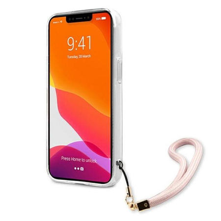 Guess Marble Strap - Etui iPhone 13 Mini (różowy)