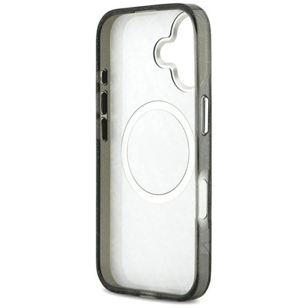 Karl Lagerfeld IML Glitter Karl & Choupette Heads Logo MagSafe - Hülle für iPhone 17 (schwarz)