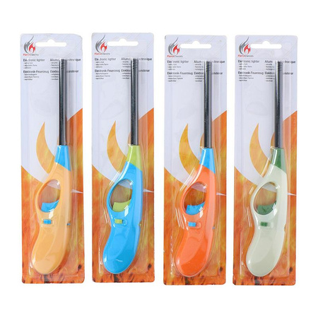 Briquet à gaz pratique long de 26,6 cm (orange)