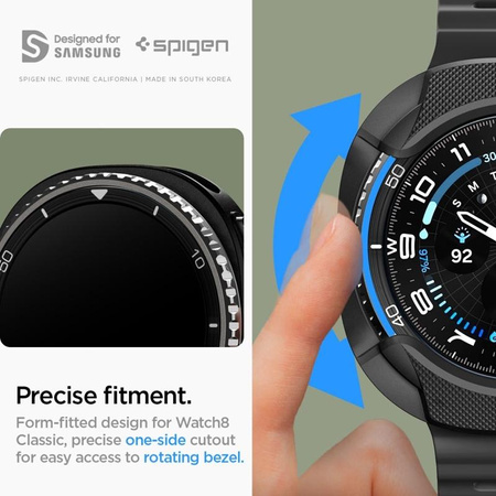 Spigen Liquid Air – Hülle für Samsung Galaxy Watch 8 Classic 46 mm (Matte Black)