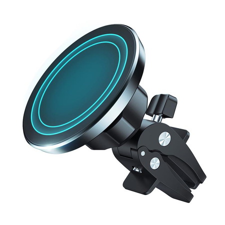 Crong Carclip Magnetic - Support magnétique MagSafe pour voiture (noir)