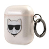 Karl Lagerfeld Choupette Head Glitter - pouzdro na Airpods (zlaté)