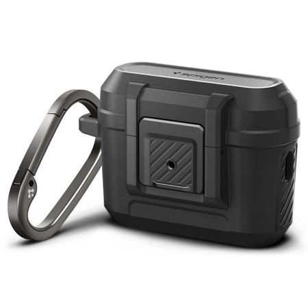 Spigen Lock Fit - Gepanzerte Hülle für Apple Airpods Pro 1 / 2 (Schwarz)
