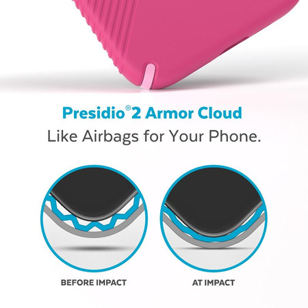 Speck Presidio2 Grip - Coque antidérapante pour iPhone 14 / iPhone 13 (Digitalpink / Blossompink / White)