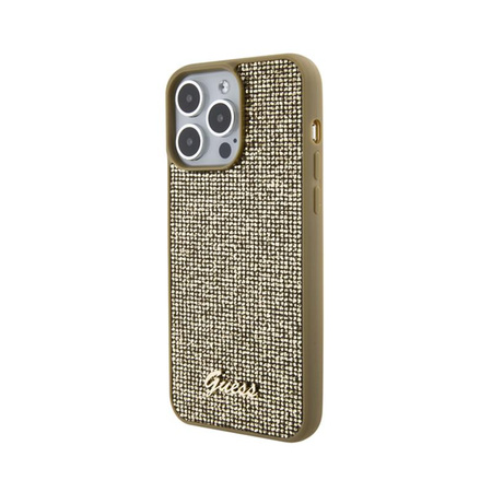 Guess Disco Metal Script - iPhone 15 Pro Max Case (Gold)