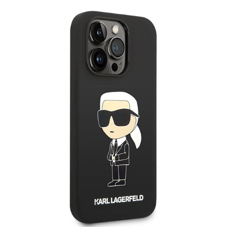 Karl Lagerfeld Silicone NFT Ikonik MagSafe - Etui iPhone 14 Pro Max (czarny)