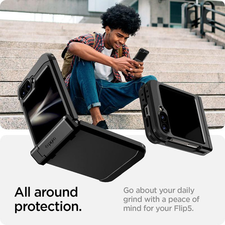 Spigen Tough Armor Pro - Etui pour Samsung Galaxy Z Flip 6 (Noir)