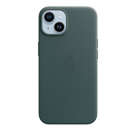 Kožené pouzdro Apple - Kožené pouzdro s MagSafe pro iPhone 14 (lesní zelená)