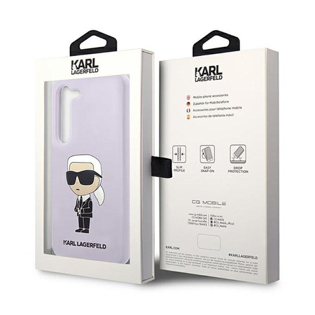 Karl Lagerfeld Silikonové pouzdro NFT Ikonik - Samsung Galaxy S23 (fialové)