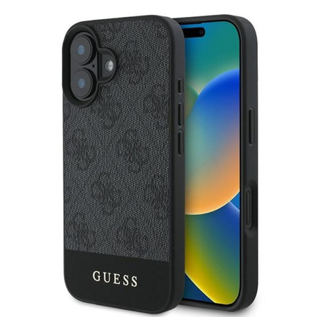 Guess 4G Bottom Stripe - iPhone 16 Plus tok (szürke)