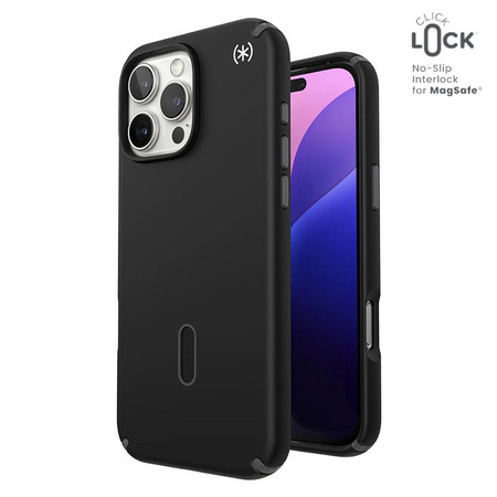 Speck Presidio2 Pro ClickLock & MagSafe - Coque pour iPhone 16 Pro Max (Noir / Gris ardoise / Blanc)