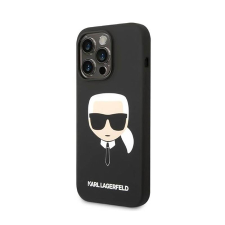 Karl Lagerfeld Silicone Iconique Karl`s Head MagSafe - iPhone 14 Pro Case (noir)