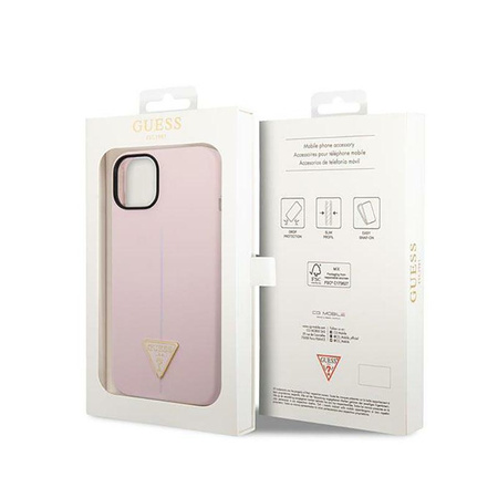 Guess Silikon Dreieck Logo - iPhone 14 Hülle (lila)