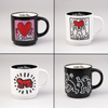 Keith Haring - Set di 4 tazze in ceramica con supporto 300 ml
