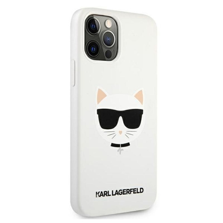 Karl Lagerfeld Choupette Head Silicone - Coque iPhone 12 Pro Max (blanc)