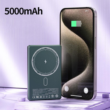 WEKOME WP-30 Mecha Series Ultra Thin - Induction power bank 5000 mAh Fast Charging PD 20W MagSafe (Tarnish)