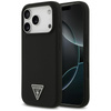 ETUI DO IPHONE 17 PRO do MAGSAFE GUESS CZARNE SILIKONOWE Z MIKROFIBRĄ CASE