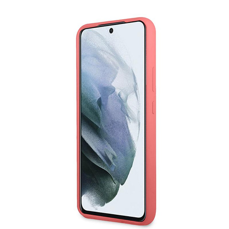 Guess Silicone Script Metal Logo - Samsung Galaxy S22 Case (fuchsia)