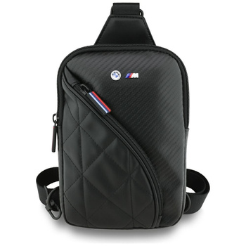 BMW Carbon Pocket & Metal Logo - Crossbody Phone Bag (Black)