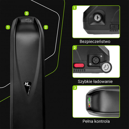 Green Cell - Batterie 13Ah (624Wh) pour vélo électrique E-Bike 48V