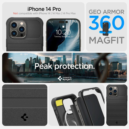 Spigen Mag Geo Armor 360 MagSafe - pouzdro pro iPhone 14 Pro (černé)