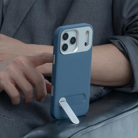 ETUI DO IPHONE 17 PRO do MAGSAFE MOSHI SKÓRZANE MAGNETYCZNE PODSTAWKA