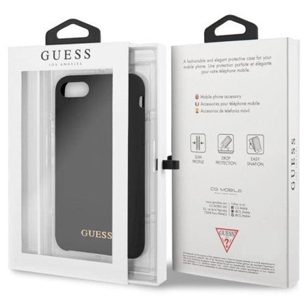 Guess Silicone - Etui iPhone 8 / 7 (czarny)