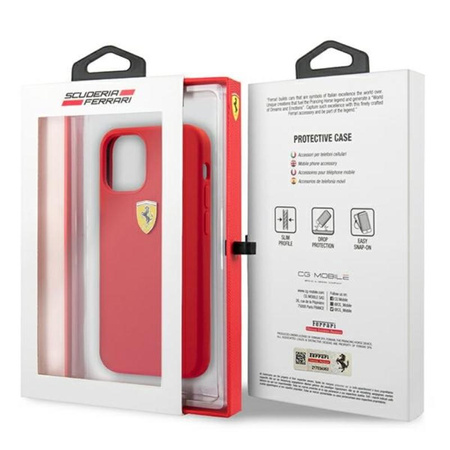 Ferrari On Track Silicone – Etui iPhone 12 mini (czerwony)