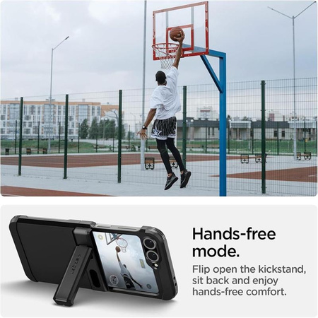 Spigen Tough Armor Pro Mag MagSafe – Hülle für Samsung Galaxy Z Flip 6 / 7 FE (Schwarz)