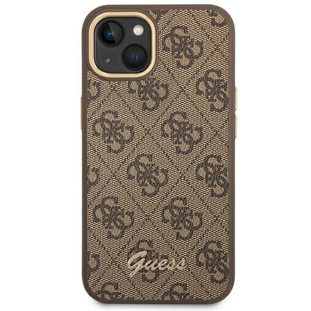 Guess 4G Metal Camera Outline Case - iPhone 14 Case (Brown)