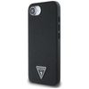 Guess Triangle Grainé MagSafe - étui pour iPhone 16e (noir)