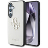 Guess Grained Big 4G Logo Small Classic Logo - étui pour Samsung Galaxy S25 (beige)