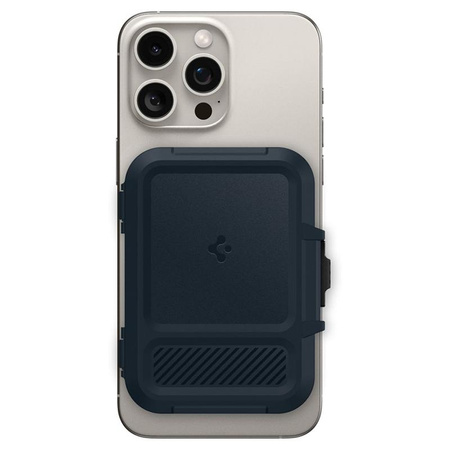 Spigen Lock Fit MagSafe - Magnetische Brieftasche (Metall Schiefer)