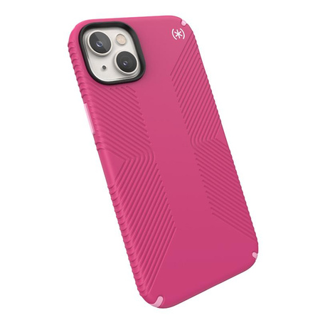 Speck Presidio2 Grip MagSafe - Non-slip iPhone 14 Plus Case (Digitalpink / Blossompink / White)