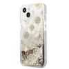 Guess Peony Liquid Glitter - pouzdro pro iPhone 13 mini (zlaté)