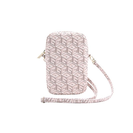 Guess Zip GCube Bottom Stripe - Phone bag (pink)
