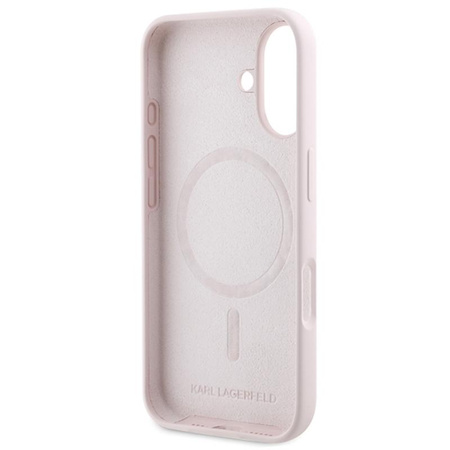 Karl Lagerfeld Silicone Karl & Choupette Ring MagSafe - iPhone 16 Plus Case (pink)