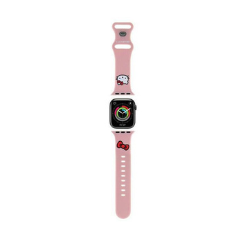 Hello Kitty Silikonová hlava kočičky - řemínek pro Apple Watch 42/44/45/49 mm (růžová)