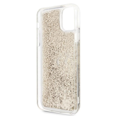 Karl Lagerfeld Signature Glitter Case - Coque pour iPhone 11 Pro Max (Or)