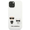 Karl Lagerfeld Silikonové pouzdro Karl & Choupette - iPhone 13 mini (bílé)