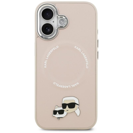 Karl Lagerfeld Karl & Choupette Pins MagSafe - Pouzdro pro iPhone 17 (růžové)