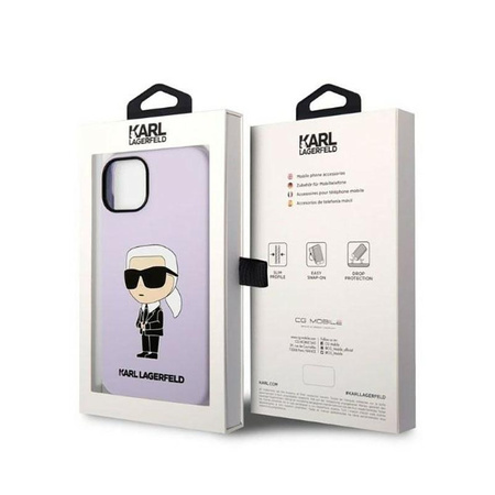 Karl Lagerfeld Silikonové pouzdro NFT Ikonik - iPhone 14 Plus (fialové)