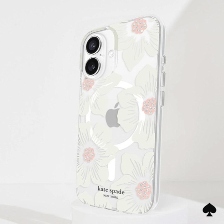 Kate Spade New York védő MagSafe - iPhone 16 tok (Hollyhock Floral)