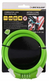 Dunlop - anti-theft bicycle clasp with code (green)