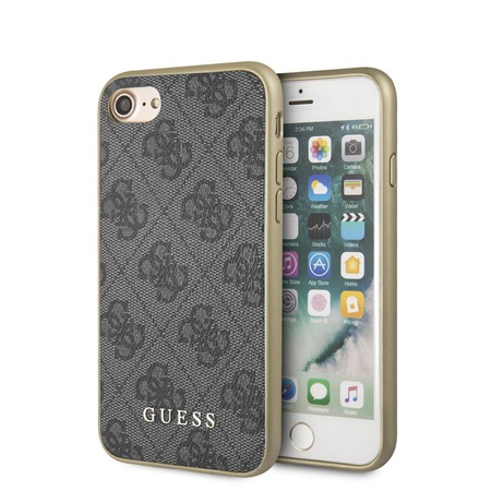 Guess 4G Charms Collection - Coque iPhone SE 2022 / SE 2020 / 8 / 7 (gris)