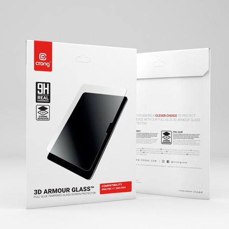 Crong 3D Armour Glass - Tvrzené sklo pro iPad Pro 11" M4 (2024)