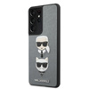Karl Lagerfeld Saffiano Karl & Choupette Heads - Etui Samsung Galaxy S21 Ultra (srebrny)
